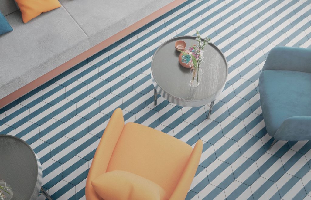 Hexagon Tiles - Upgrade Your Space With Magical Symmetry 6 Meraki Stripe Azul Ambiance