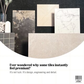 𝘞𝘩𝘺 𝘥𝘰 𝘱𝘳𝘦𝘮𝘪𝘶𝘮 𝘵𝘪𝘭𝘦𝘴 𝘭𝘰𝘰𝘬 𝘱𝘳𝘦𝘮𝘪𝘶𝘮?
Because every detail is engineered; the print, the glaze, the finish, the format, the strength.
From Vinci to Radiance, Taipei to Crosscut, each tile brings its own story of craftsmanship and quality.

Discover what truly sets a premium tile apart. 

𝐒𝐰𝐢𝐩𝐞 𝐭𝐨 𝐞𝐱𝐩𝐥𝐨𝐫𝐞. 𝐒𝐚𝐯𝐞 𝐭𝐨 𝐬𝐡𝐨𝐫𝐭𝐥𝐢𝐬𝐭. 𝐃𝐌 𝐟𝐨𝐫 𝐬𝐚𝐦𝐩𝐥𝐞𝐬.
.
.
.
.
.
.
.

[premium tiles, high quality tiles, luxury wall tiles, luxury floor tiles, glossy tiles, matte tiles, designer tiles, marble look tiles, stone finish tiles, large format tiles, patterned tiles, terracotta tiles, terrazzo tiles, 3d wall tiles, tile collection India, tile design inspiration, Timex Ceramic tiles]


#TimexCeramic #PremiumTiles #LuxuryTiles #TileDesign #WallTiles #FloorTiles #TileInspiration #InteriorDesignIndia #DesignerTiles #HomeInteriors #ArchitectsOfInstagram #InteriorDesignCommunity #TileCollections #ModernInteriors #LuxuryInteriors #TilesOfInstagram #ConstructionIndia #HomeRenovationIndia #InteriorDecorLove #TileStory