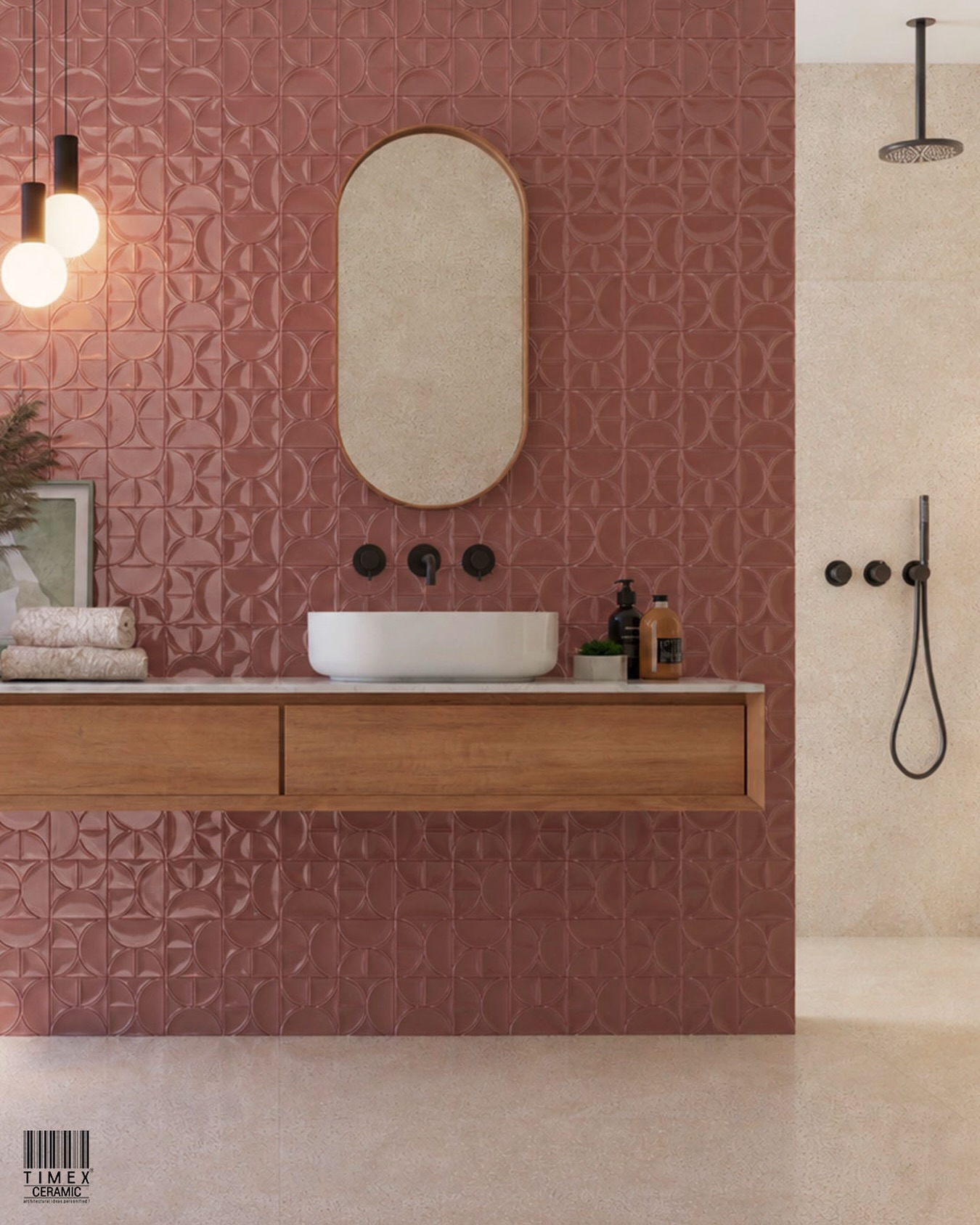 When the wall becomes the focal point, you know the tile is doing its job.
Combo Burdeos brings texture, depth, and a rich burgundy tone that transforms a simple surface into a statement.
Bold enough to stand out. Refined enough to stay timeless.
Would you use it in a bathroom or a kitchen?
Combo Burdeos | 240 Ă— 740 mm
#Timex Ceramic #ComboBurdeos #TexturedTiles
#bathroominspirations