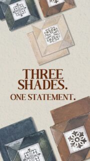 Three colours. One cohesive design language.
The Elegance Series brings together cream, brown and blue-green in a palette that feels warm, balanced and full of character. The combination of plain and decorative surfaces gives the collection enough versatility to move from understated to more expressive interiors.
The 200 x 200mm format gives the tiles a clear graphic rhythm, while the matt surface and tonal variation add depth without making the installation feel overly busy. The decorative pieces introduce pattern, allowing the same palette to take on a more distinctive character.
Use the colours individually for a controlled look, or combine cream, brown and blue-green to create a richer, layered composition. Across kitchens, bathrooms, living spaces and feature surfaces, the collection offers plenty of room for interpretation.
A versatile palette, designed to be mixed, matched and made your own.
Elegance Series
Colours: Cream, Brown, Blue Green
Finish: Matt
Application: Wall & Floor
Size: 200 × 200 mm
#TimexCeramic #EleganceSeries #DecorativeTiles #PatternedTiles #SpanishTiles