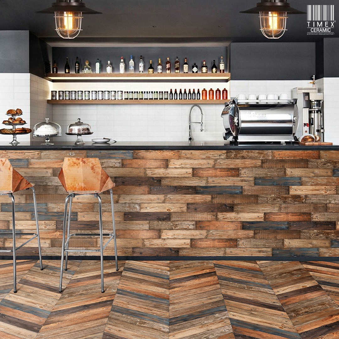 Chic & rustic bar counter. 

Relic Series 
Size : 80mm x 442mm
Finish: Matt
Uses: Wall, Floor

.
.
.
.
#TimexCeramic #moroccanTiles #LuxuryTiles #TilesIndia #tiledesign #moroccantile #interiordesign #design #interior #homedecor #architecture #home #decor #interiors #homedesign #art #interiordesigner #decoration #luxury #designer #interiorstyling #interiordecor #inspiration #furnituredesign #livingroom #interiordecorating #style