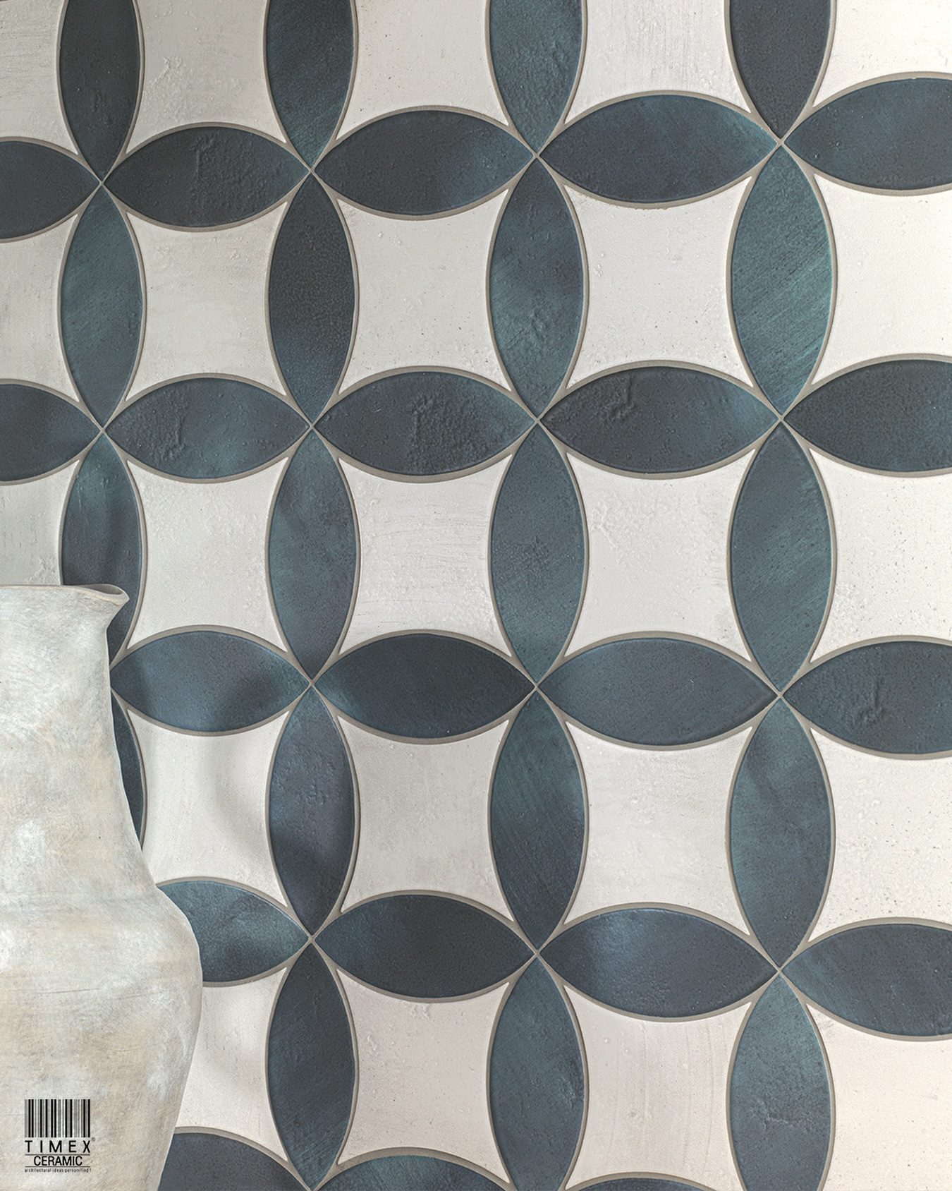 Contrast, composed with intent.

In the Colonial Series, the blue petal forms the circular rhythm of the pattern, while the white kite insert anchors it with clarity and balance. Together, they create a surface that feels graphic yet grounded.

The interplay of colour allows the pattern to stand out without overwhelming the space. Expressive enough to be noticed, restrained enough to remain timeless.

A system where colour and geometry work in quiet harmony.

Explore the Colonial Series on our website.

�#ColonialSeries #TimexCeramic #PatternedTiles #DesignTilesIndia #WallAndFloorTiles