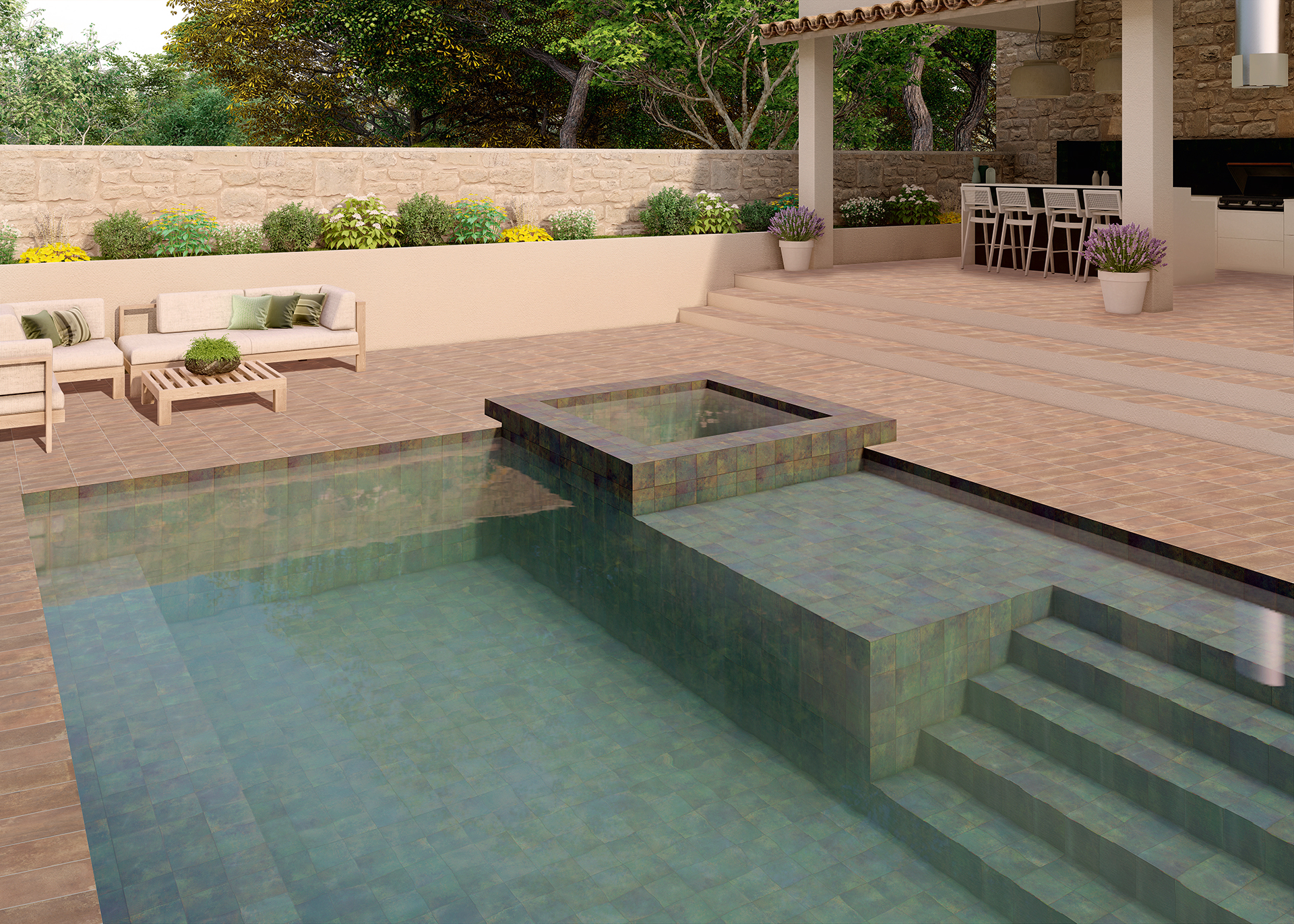 From Italian Tiles to Spanish Designs - Why Timex Ceramic Tiles Define Lasting Luxury 3 Lagoon gren Amb3