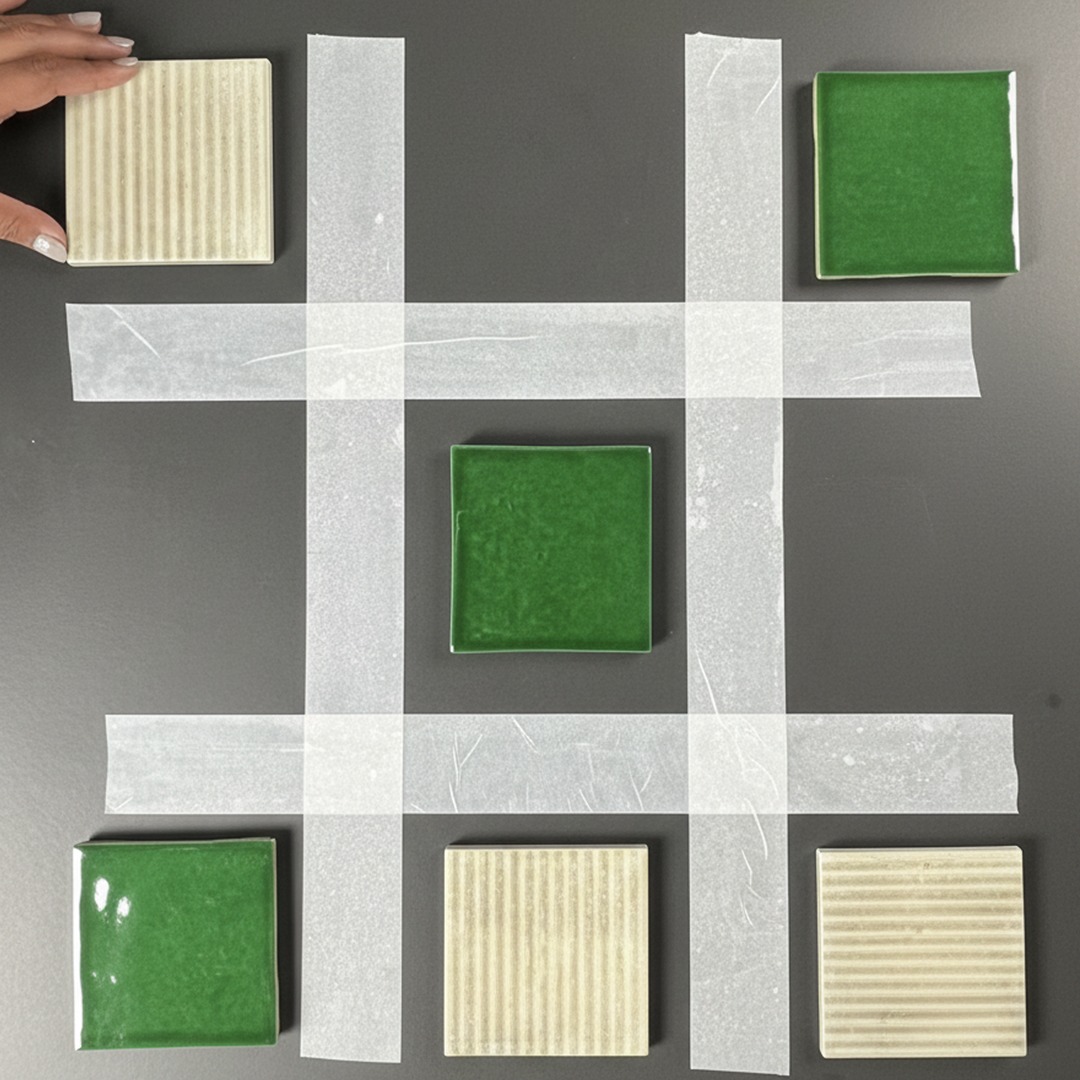 Design decisions, but make it a game.Zelij or Raku, which one completes your grid?

 #TileDesignIdeas #SurfaceDesign #InteriorMaterials #WallTileDesign #TimexCeramic #TileTextures #DesignDetails