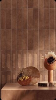 A warm take on texture.
SW22 brings together a rich earthy tone and subtle linear detailing, giving the wall depth without relying on heavy pattern. The slim format adds rhythm, while the surface keeps the overall look warm and grounded.
A tile that works beautifully with natural stone, wood and muted interiors.
Explore SW22 at Timex Ceramic.
#TimexCeramic #SW22 #TexturedTiles #WallTileDesign #BrownTiles