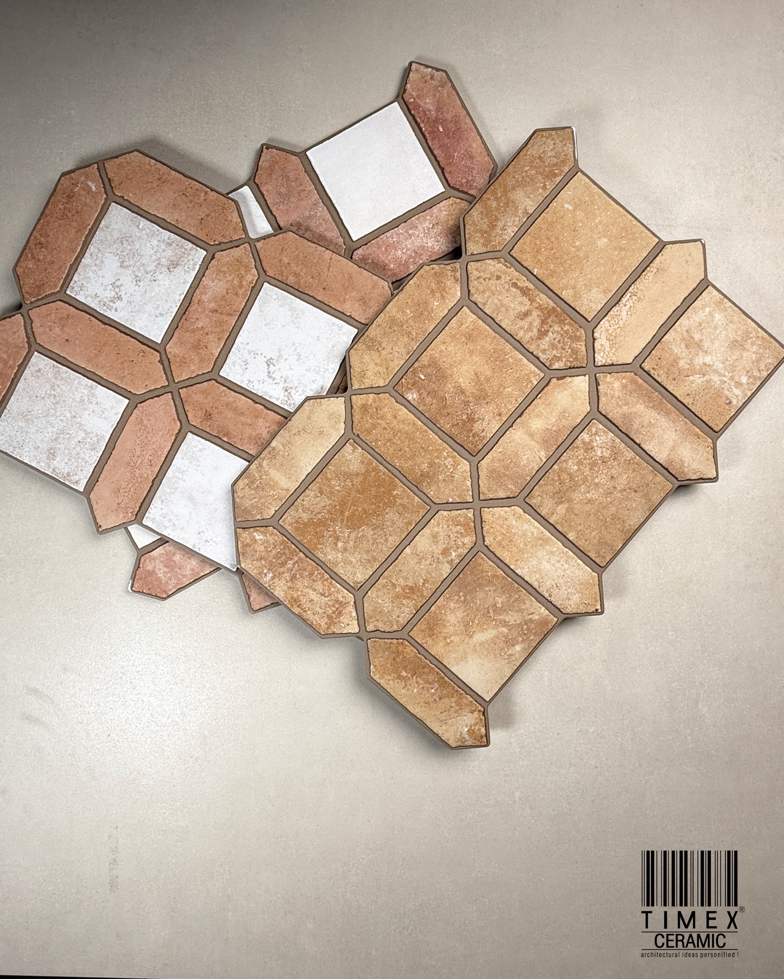 Geometry with a warmer side.
The Arenta Series brings together earthy tones, softened variation and an intricate geometric layout that gives the surface a distinct character.
Terracotta, sand and off-white work together naturally, while the unusual format adds visual rhythm without making the space feel overly busy.
#TimexCeramic #ArentaSeries #GeometricTiles #DecorativeTiles #TerracottaTiles
