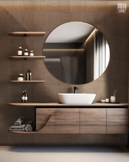 Wood, with a more architectural expression.
The Delormo Series brings the warmth and character of wood into tile through a rich mocha-brown colour and a detailed linear grain. Delormo Pira Mocha has a naturally varied surface that gives the wall visual depth while keeping the overall palette warm and understated.
The vertical grain creates a strong sense of direction across the 200 × 200 mm format. Rather than replicating the look of a traditional wood plank, the square tile allows the grain to become part of the overall composition, creating a structured and contemporary surface.
The mocha tone works particularly well with walnut, dark wood, brushed metal and neutral stone. In this bathroom, the tile creates a warm backdrop for the vanity while the repeated grain adds texture without introducing a busy pattern.
A wood-look tile that brings warmth through colour, grain and format.
Delormo Pira Mocha
Finish: Wood-look textured
Application: Wall / Floor
Size: 200 × 200 mm
#TimexCeramic #DelormoSeries #DelormoPiraMocha #WoodLookTiles #BrownTiles