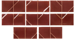 Origami Bordo (Red) Tiles By Timex Ceramic
