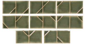 Origami Moss (Green) Tiles By Timex Ceramic