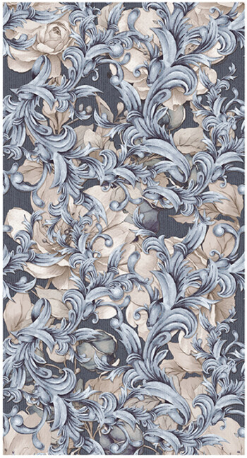 Marly Baroque Blu Mix Rect Tiles (Blue) By Timex Ceramic