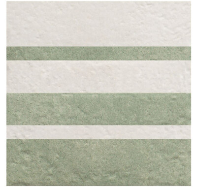 Season Décor Green Eight Tiles (Green / White) By Timex Ceramic