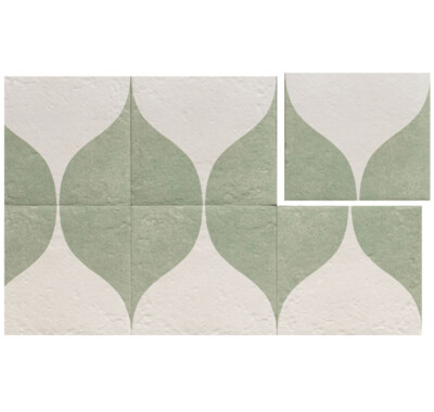 Season Décor Green Two Tiles (Green) By Timex Ceramic